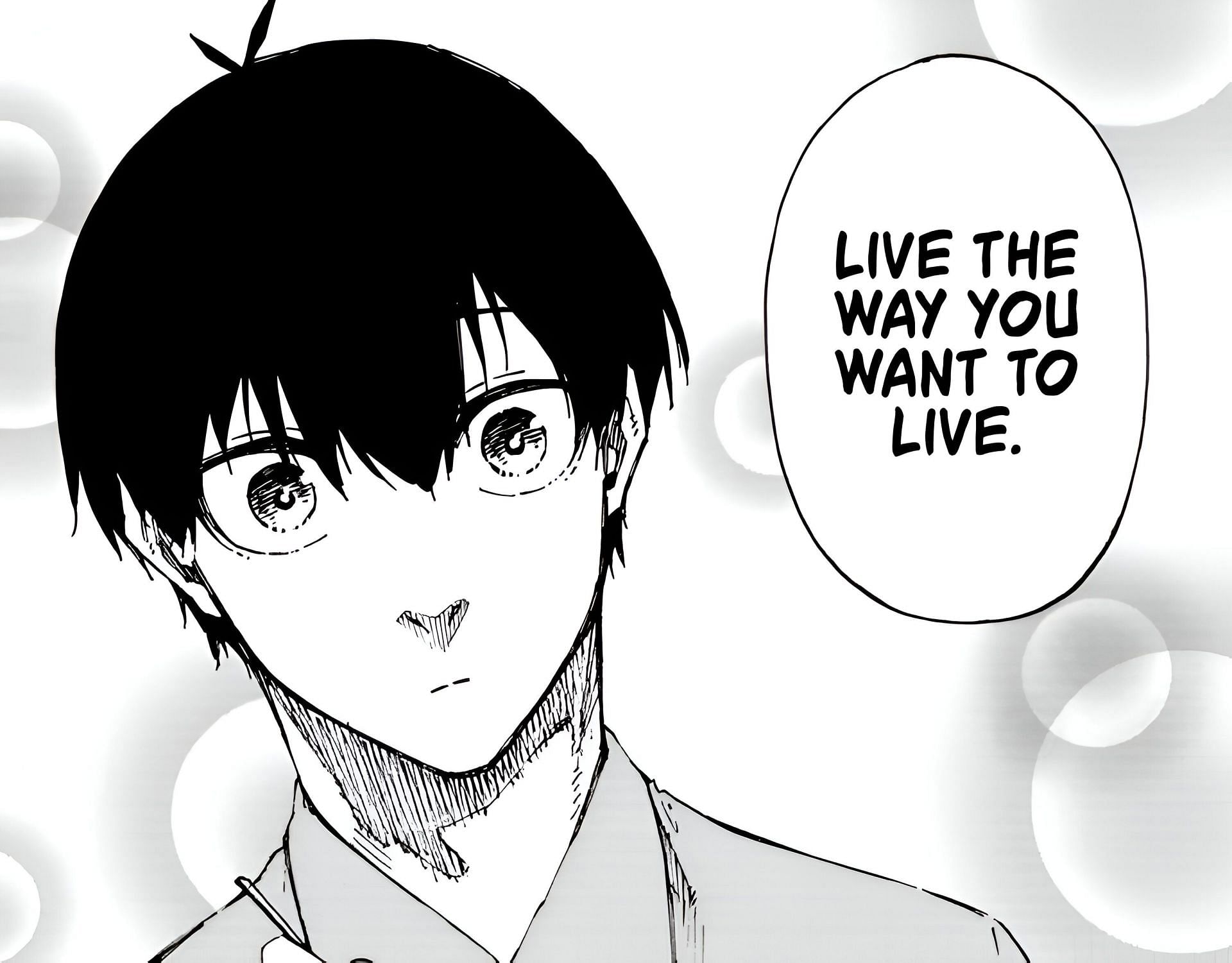 Yoichi Isagi as seen in the manga (Image via Kodansha)